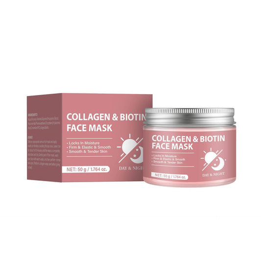 Hydrolyzed Collagen & Biotin Overnight Face Mask – Deep Hydration, Firming & Pore Refining Treatment