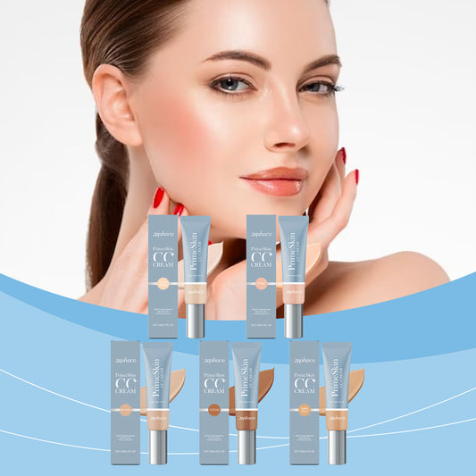 Prime Prometics PrimeSkin CC+ Cream – Liquid-to-Powder Foundation for Mature Skin, Soft-Matte Finish