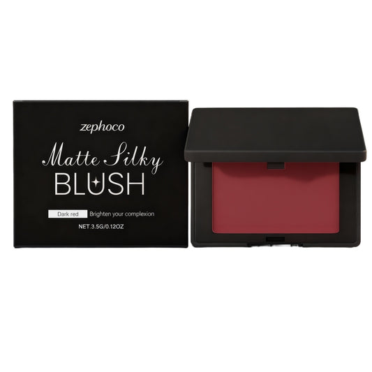 Zephoco Matte Silky Blush – Deep Dark Red Finish